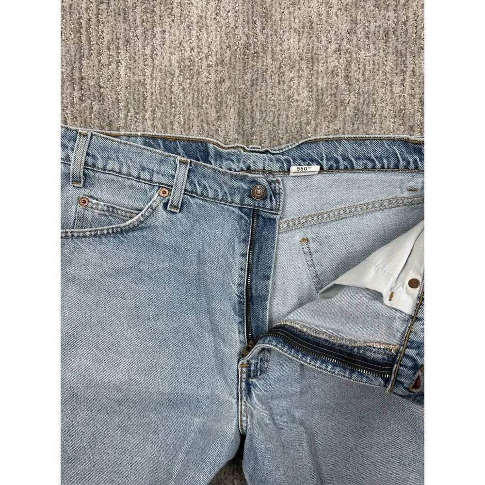 Levi's 550 Denim Shorts Mens 36 Light Blue Vintage Orange Tab Relaxed Fit 90s